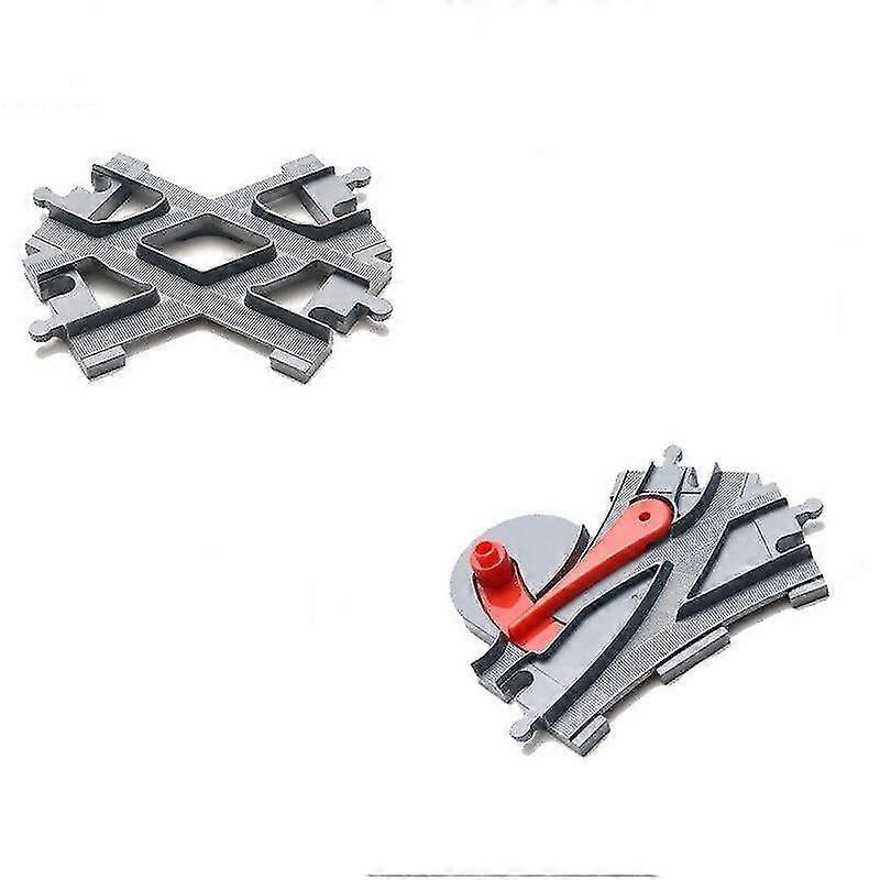 Duplo Train Tracks Blocks- Crossover Parts Railway Switch Building Bricks
