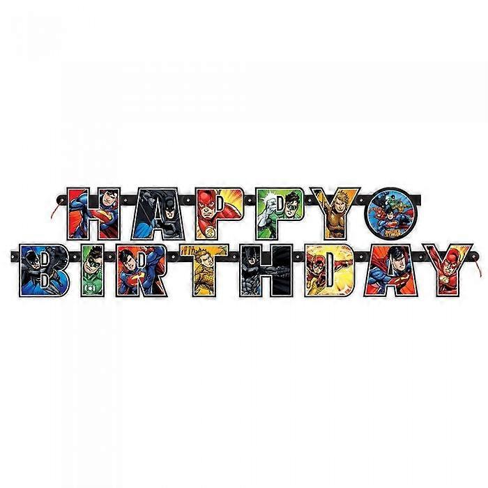 Justice League Happy Birthday Jointed Banner