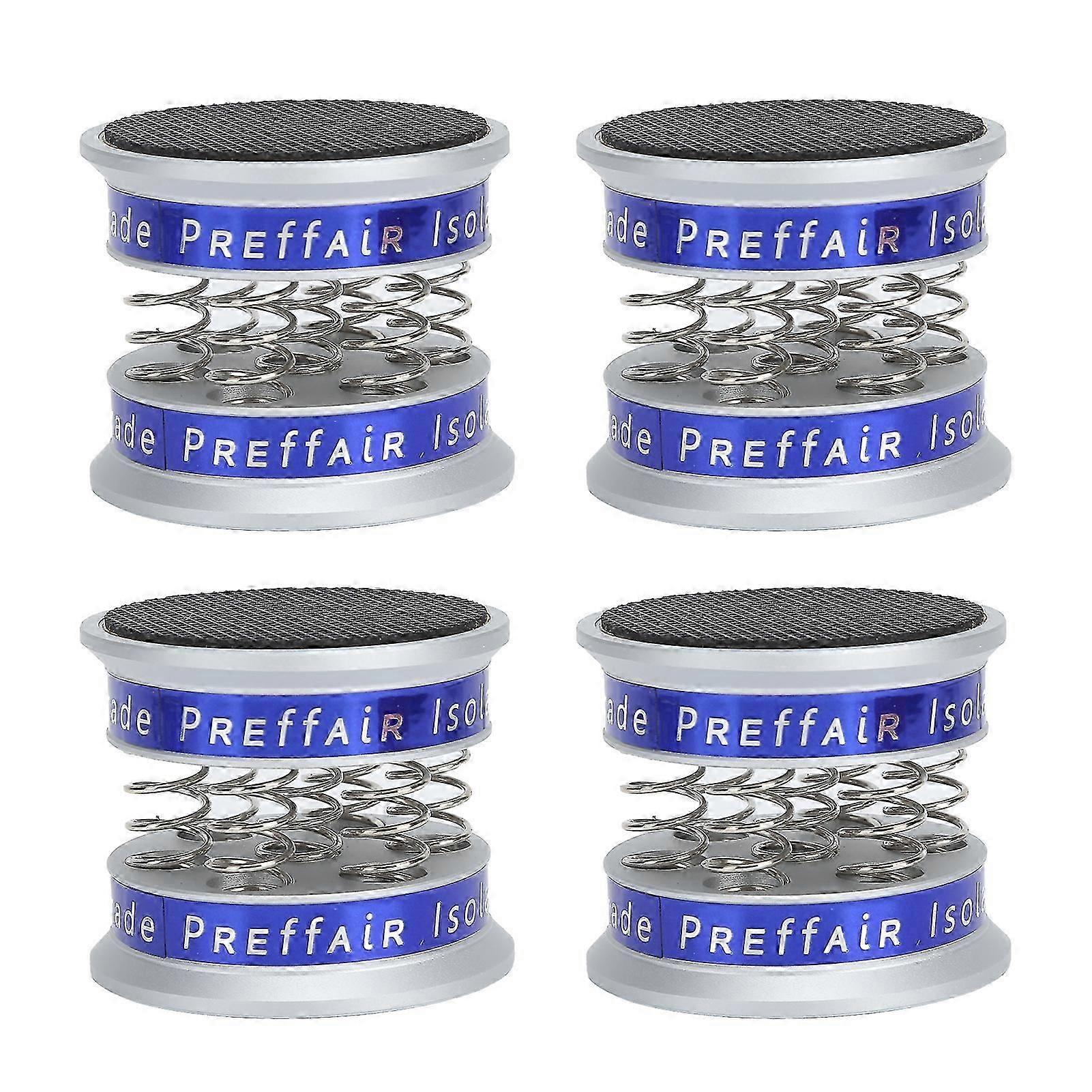 Preffair Speaker Isolation Feet Pad Antivibration Spring Stand For Amplifiers Dvd(silver )
