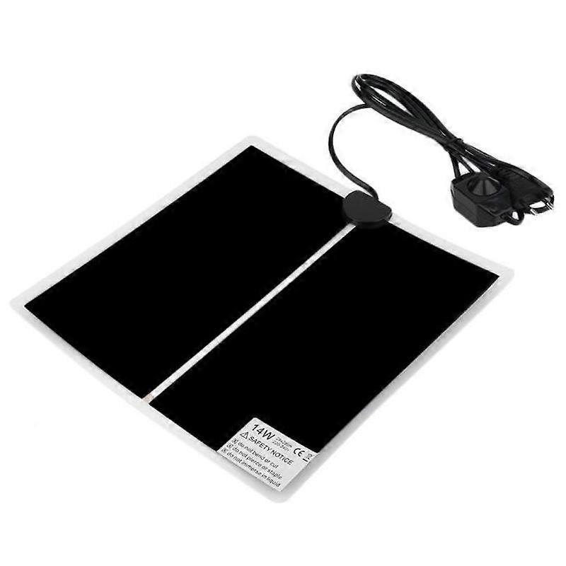 Pet Reptile Heating Pad Adjustable Temperature IR 14W EU Plug 28 x 28cm
