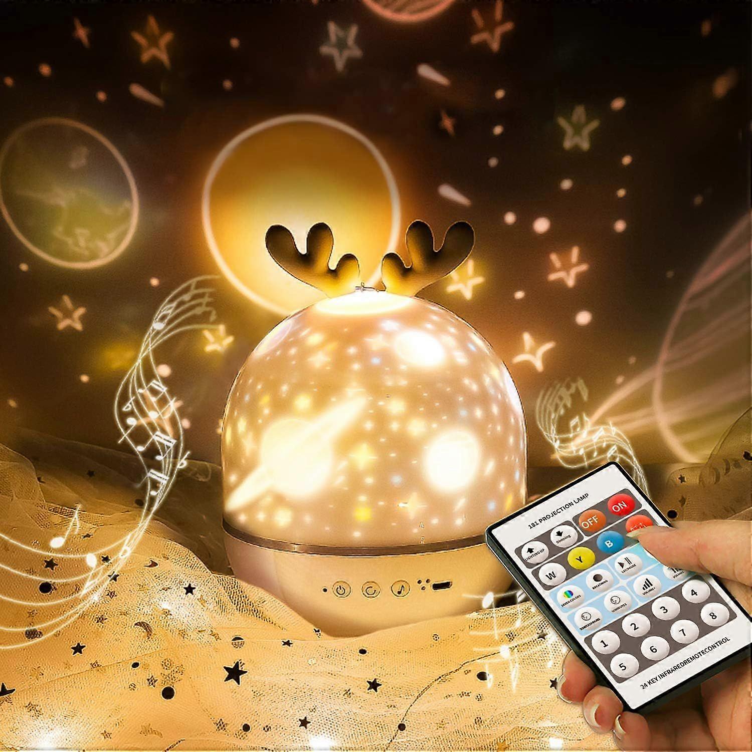 LED children's night light cute deer remote control