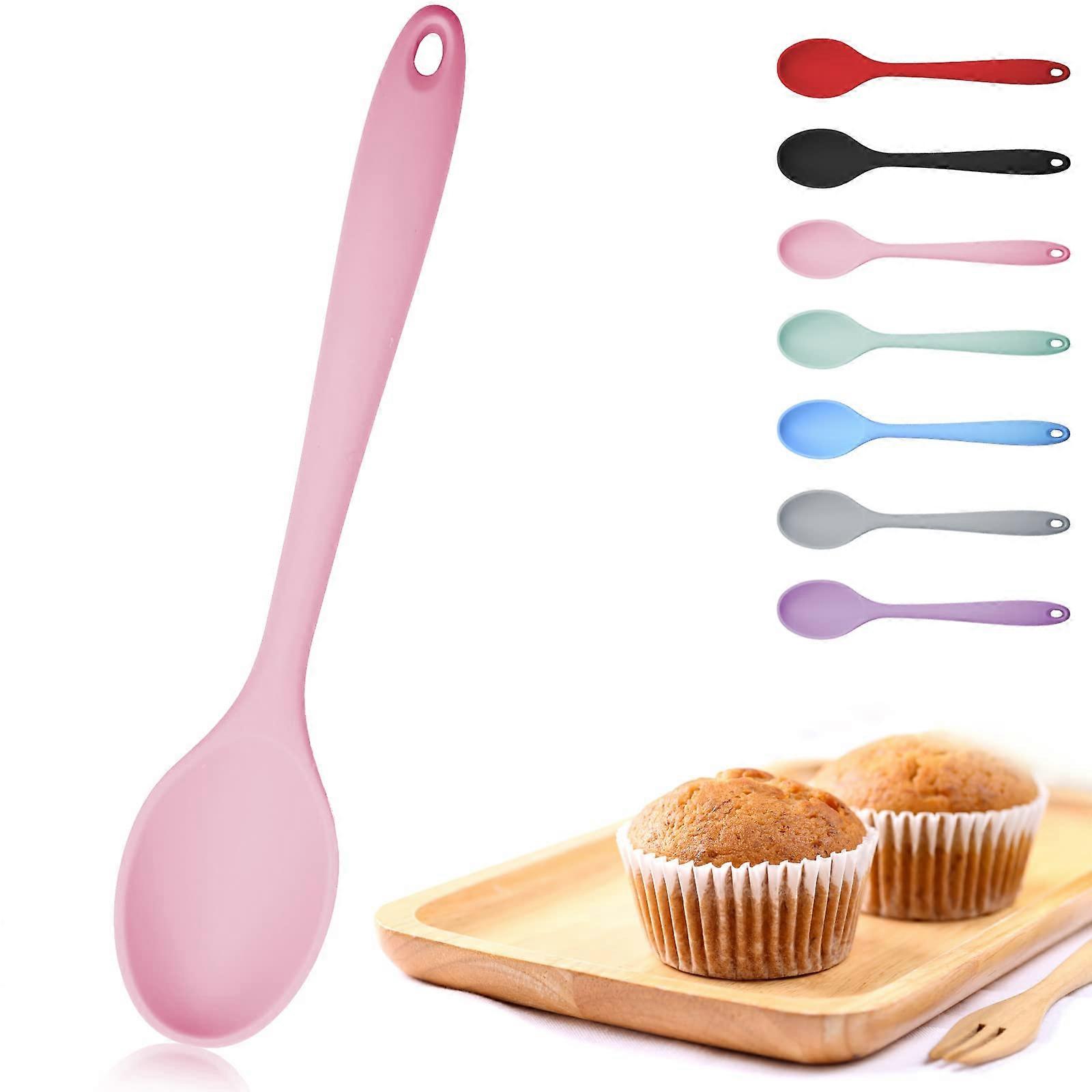 Heat Resistant Silicone Mixing Spoon For Cooking Nonstick Kitchen Spoon