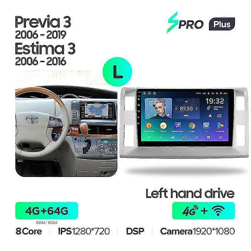 For Toyota Previa Xr50 3 Iii 2006 - 2019 Estima Ahr20 Xr50 3 Iii 2006 - 2016 Lhd Car Radio Multimedia Video Player Navigation Gps Android 10 No 2din 2