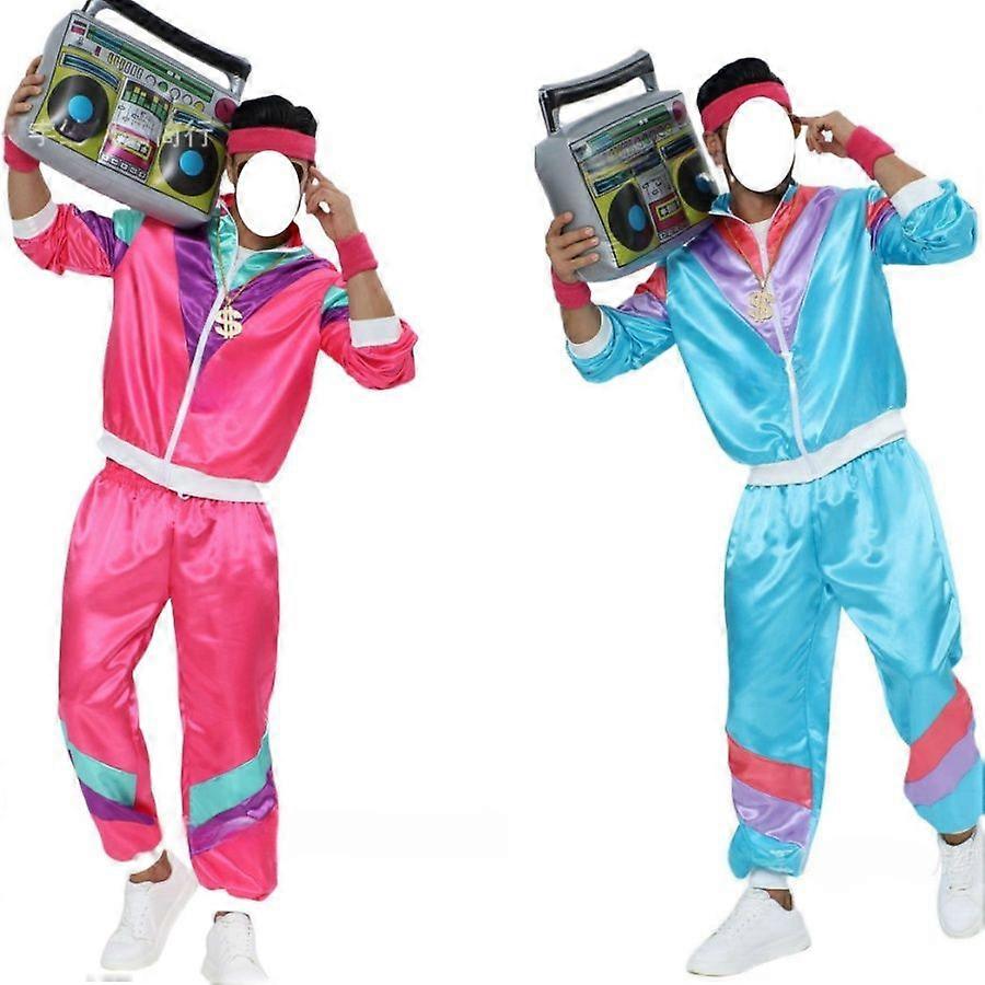 Puku verryttelypuku, disko, 80-luvun asu, lenkkeilypuku, hieno esitys asut