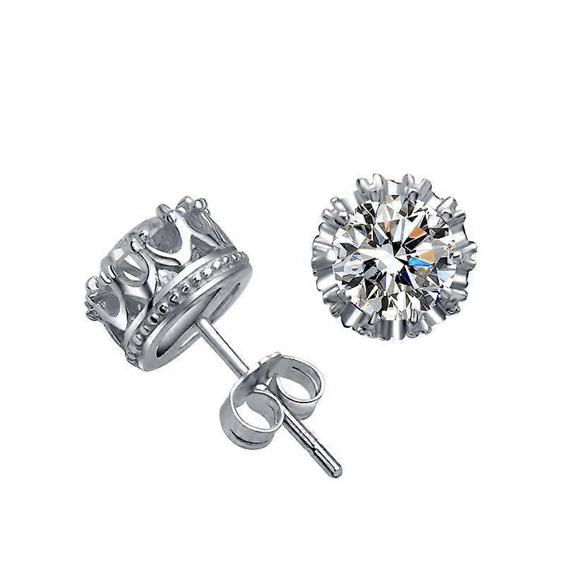 BELLA BOX Korean Version Of Elegant Temperament White Copper Plated Silver Earrings Wedding Jewelry