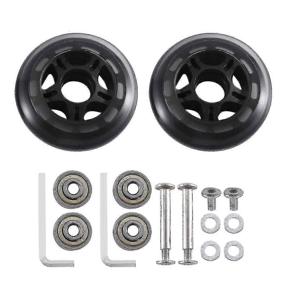 80x24mm Gepäckräder Ersatzkoffer Räder mit 6mm Kohlenstoffstahl Lager Räder für Koffer S