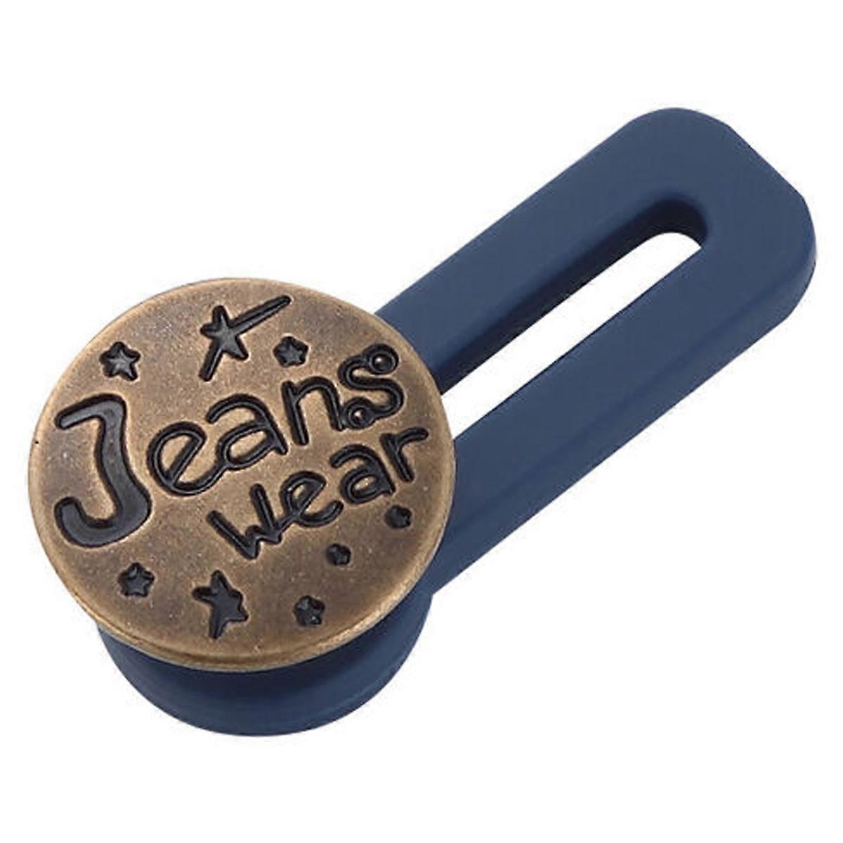 Pants Extender Button, Waistband Extender for Jeans, Trouser Waist Extenders, Elastic Metal Button No Sew Button, High Quality Metal for Men and