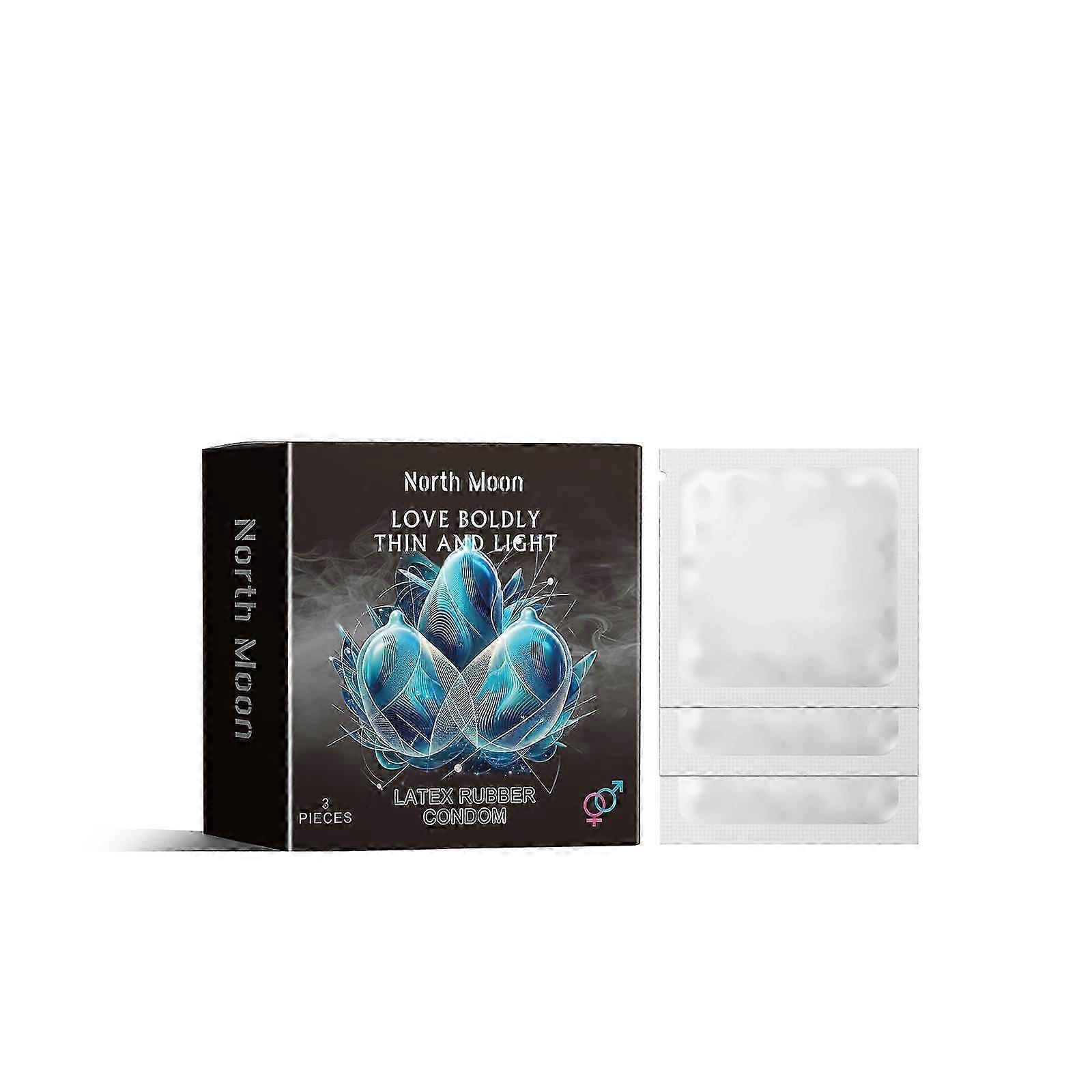 3 Pcs Condom Extra Sensitive Natural Latex Condoms,Natural Rubber Latex Condoms for Men