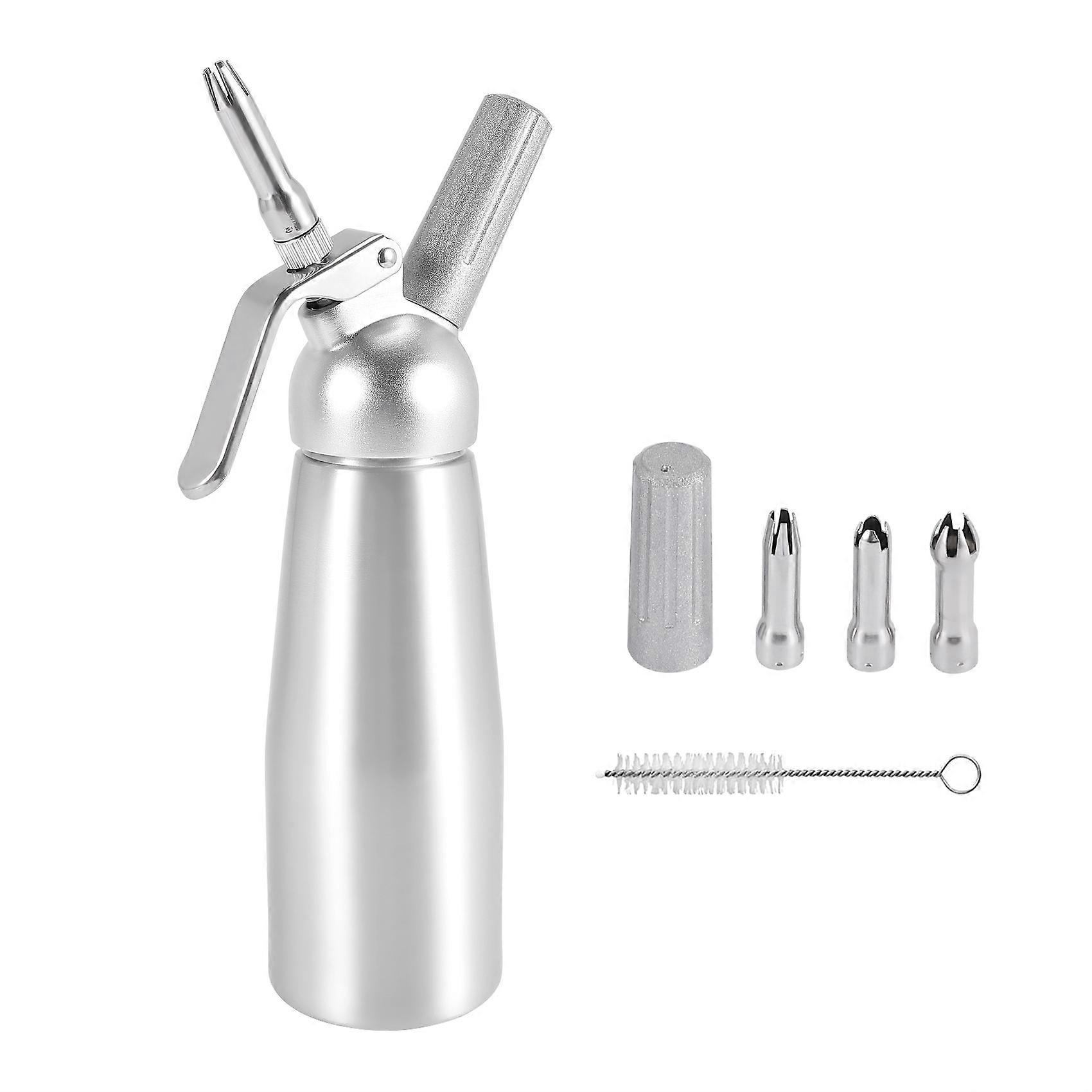 Professionel flødeskumsdispenser i rustfrit stål, 500 ml kapacitet