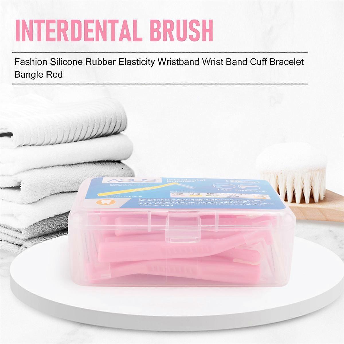 20Pcs/Box L-type 0.6MM Orthodontic Toothbrush Interdental Brush