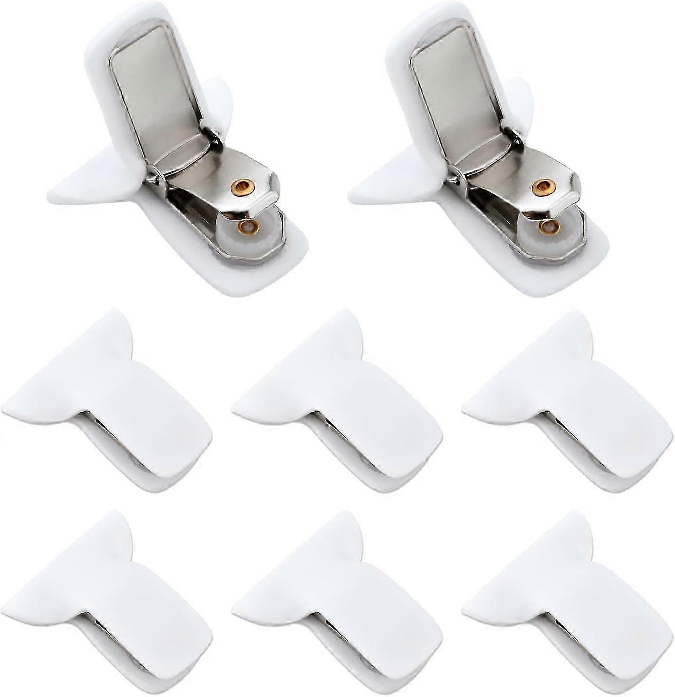 8pcs Duvet Clips for Comforter Inside, Strong Hold Padded Comforter Clips White