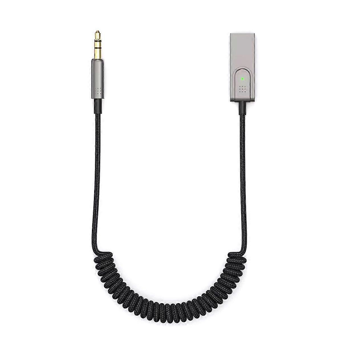 Bluetooth 5.1 AUX Car Adapter USB to 3.5mm Jack Dongle Cable