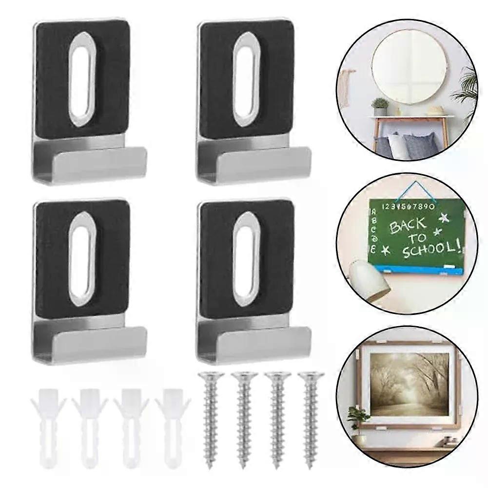 Mirror Hanging Kit Mirror Bracket Clips For Cabinets Hassle-Free Setup Long-Lasting Durability Resistant To Breakage