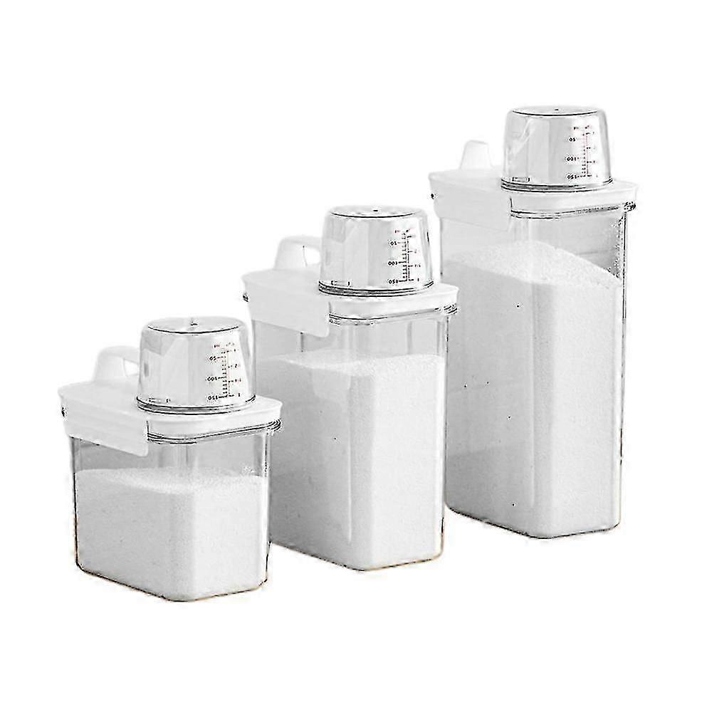 3 Sizes Airtight Laundry Detergent Container Laundry Detergent Storage Box Clean Washing Storage Box