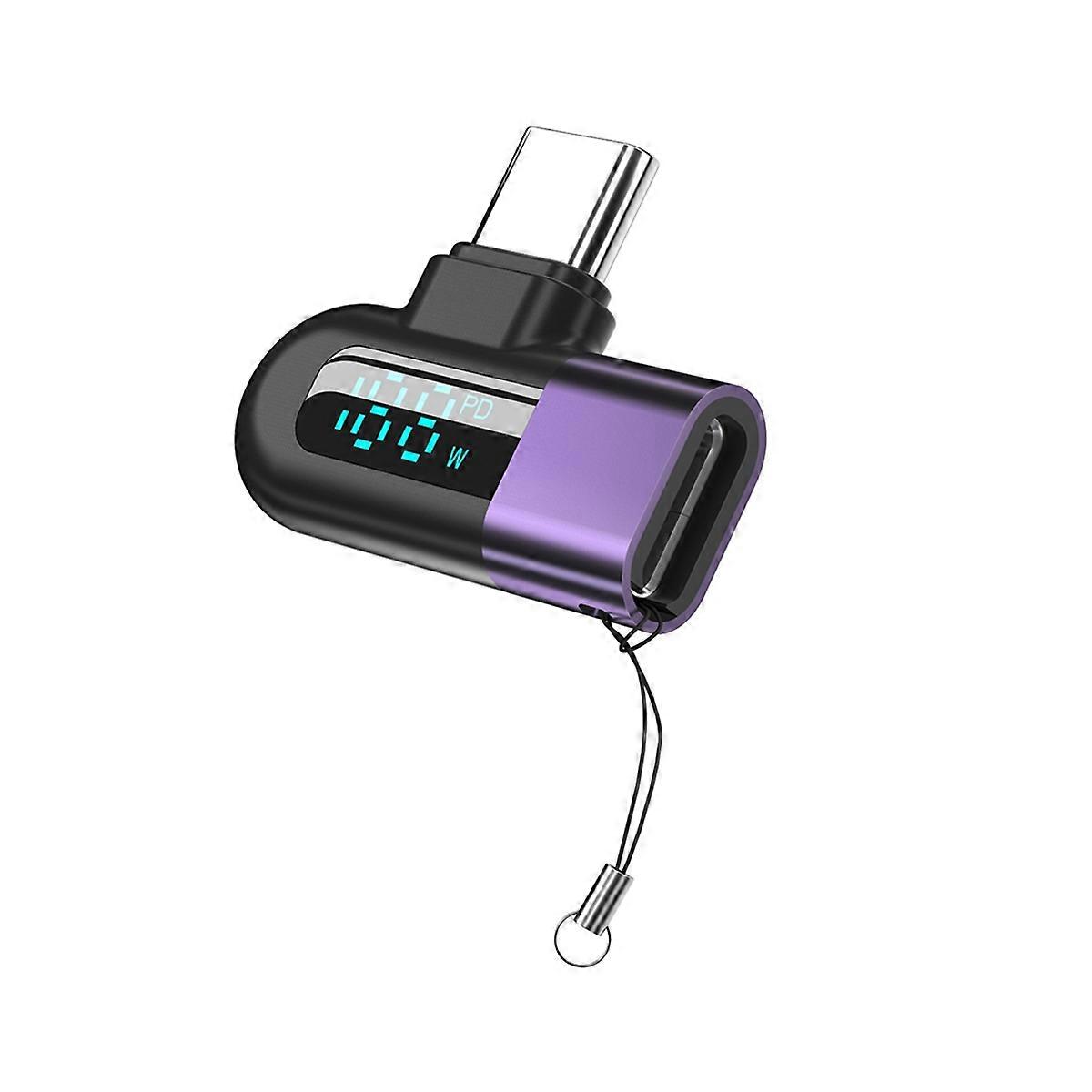 6A Digital Display Type C to Type C OTG Adapter