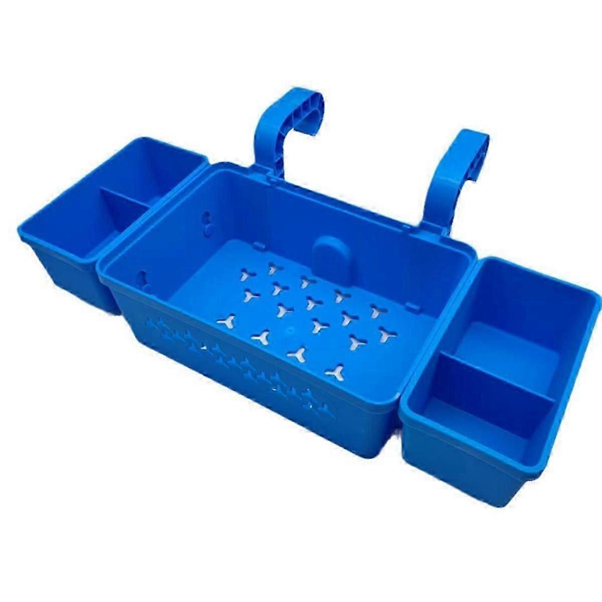 Poolside Storage Basket with Pool Cup Holder, Above Ground Pool Accessories, Pool Toy Basket, for M
