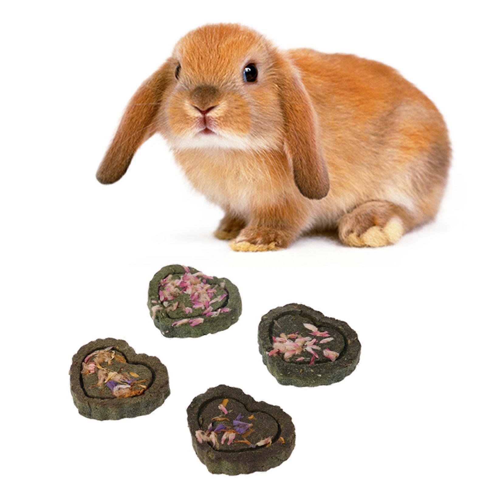 2 Pieces Chew Tablets Grass Grinding Small Animal for Play Chew Toys for Bunny Rabbits Hamster Guinea Pigs Gerbils Grass  Army Green