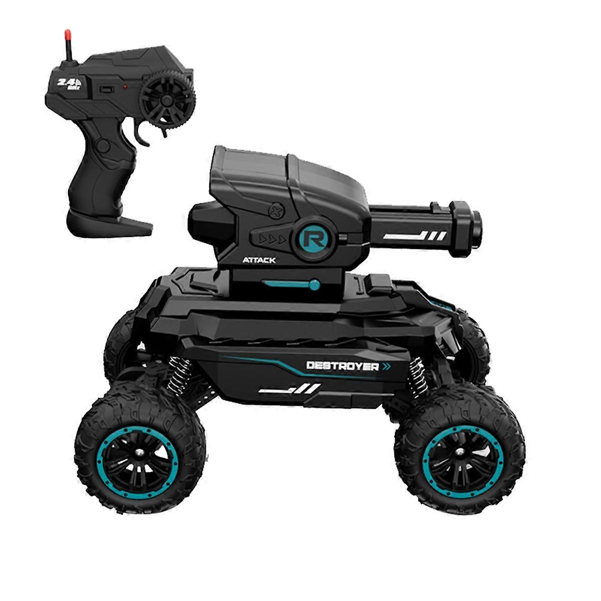 RC Drift Tank Toy Multifunction Armored Vehicle Water Bomb Car-Blue