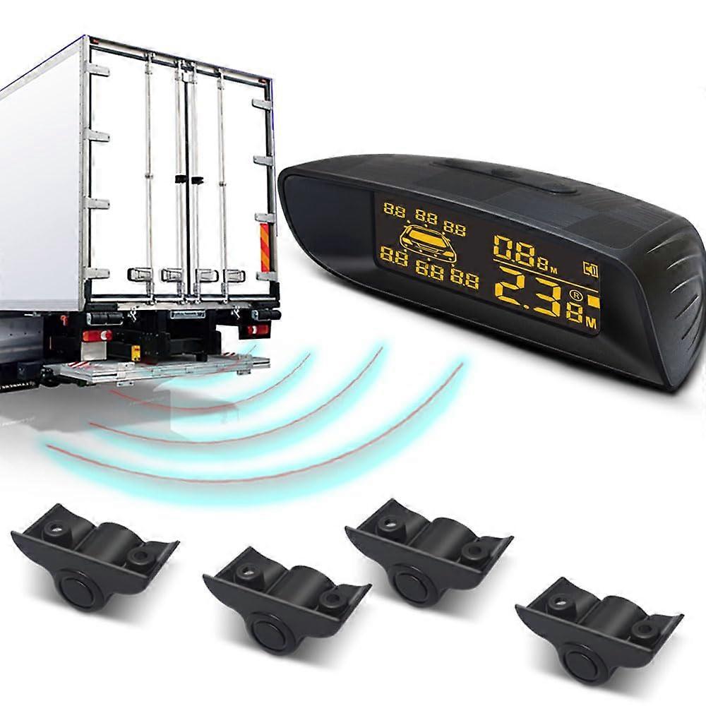 Parking Sensor Kit Backup Radar System for Truck Trailer with Wireless Sensors, LED Display, and Adjustable Sensitivity