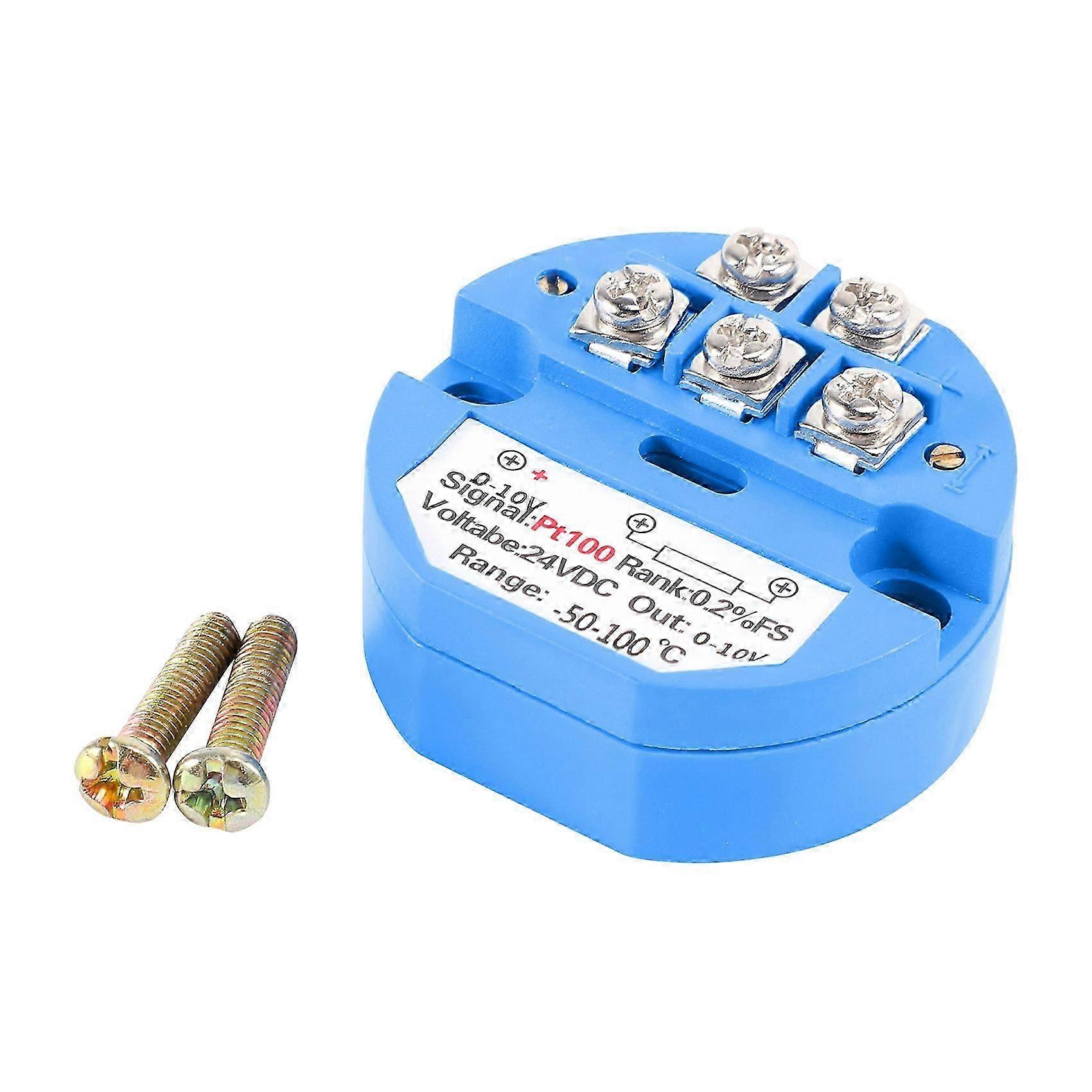 RTD PT100 Temperature Transmitter DC24V 50 ~ 100 degree Output 0-10V