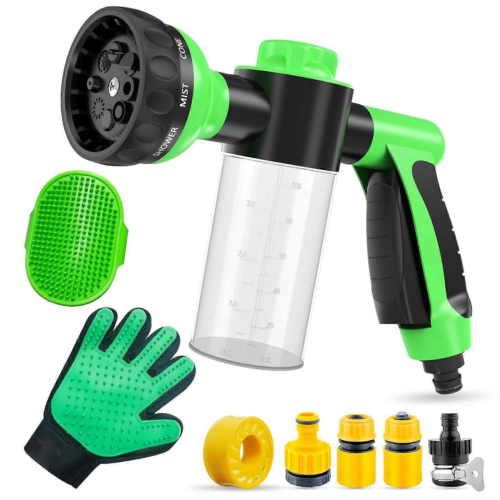 Dog Shower Additional Piece Set, 8 Dog Washing Hose Additional Part, Pet Maintenance Gloves