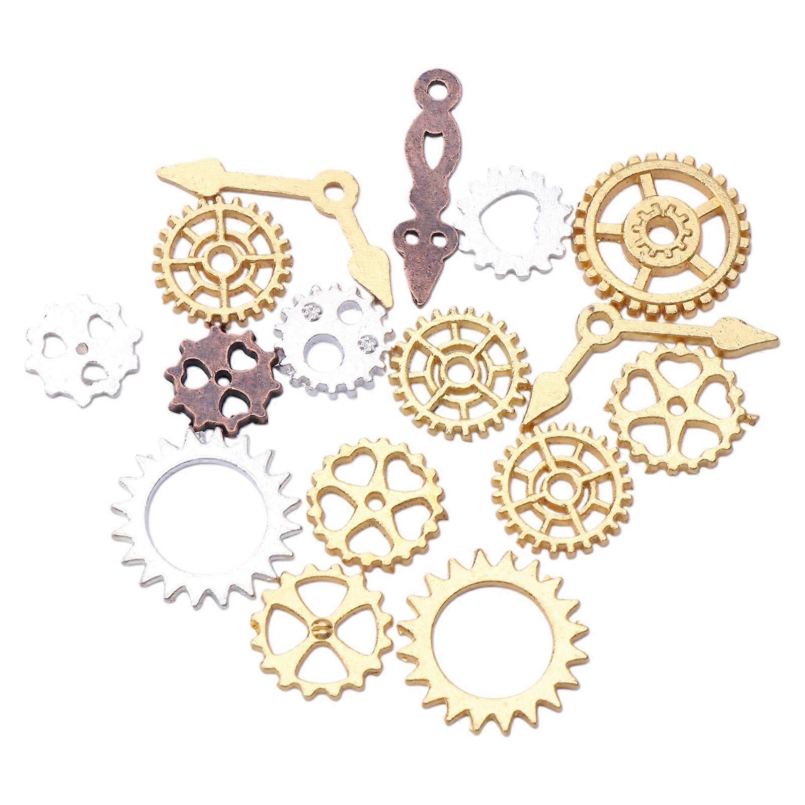 Mix Alloy Mechanical Steampunk Cogs & Gears Pack DIY Anhänger Schmuck Handwerk 50g Multi