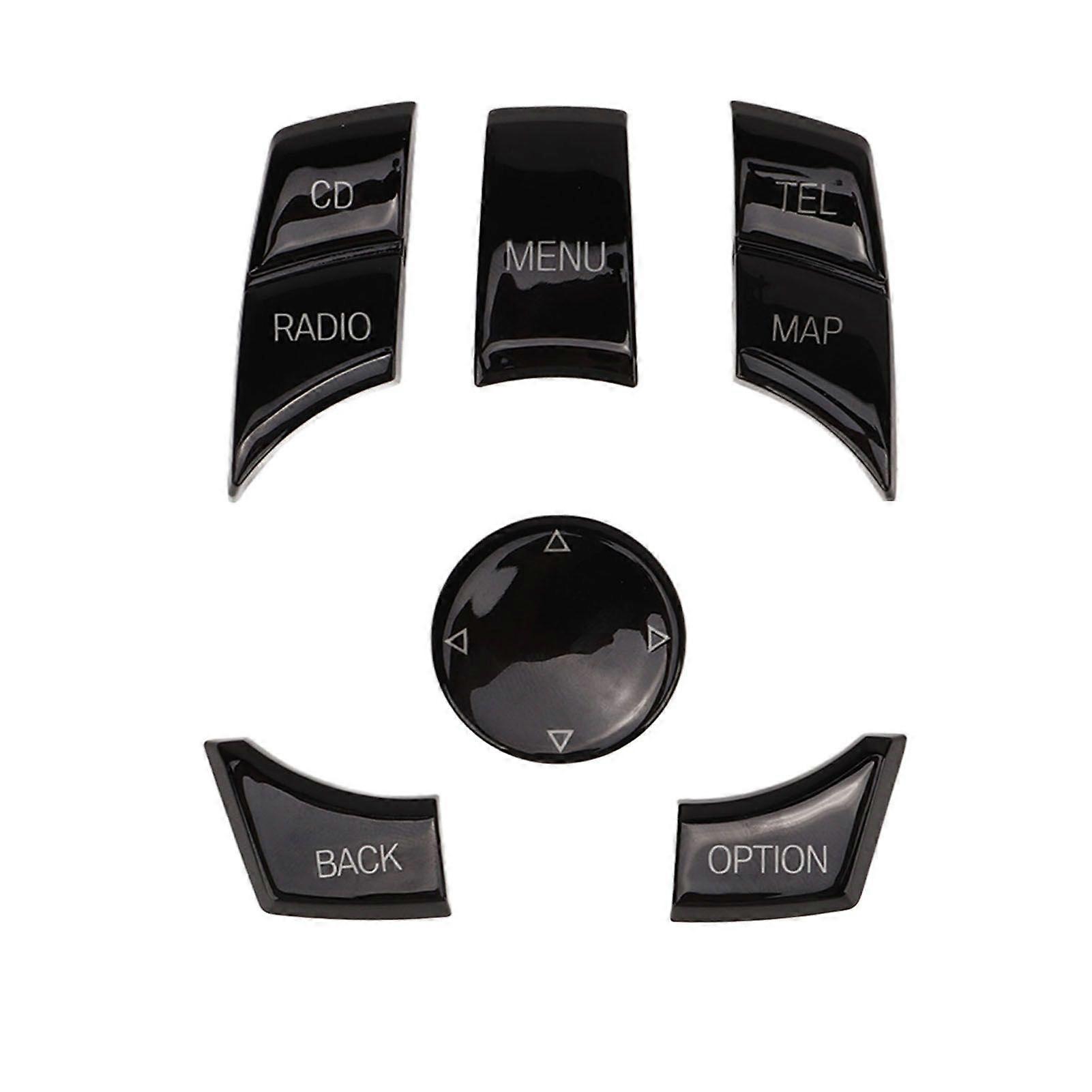 6pcs Multimedia Control Button Multifunction Piano Black Plug and Play for 3 5 Series F30 F10