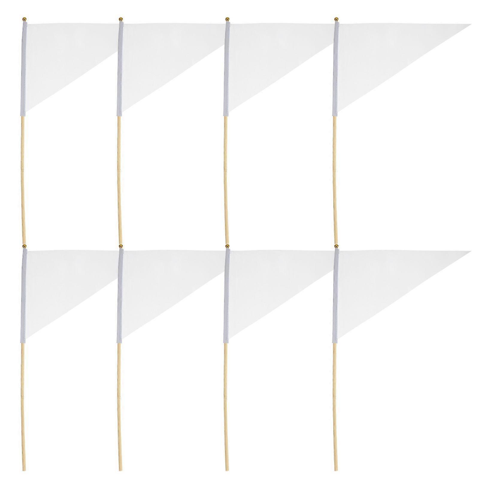 8Pcs Garden Marking Flags With Poles Lawn Sprinkler Irrigation Flag Construction Marker Flags