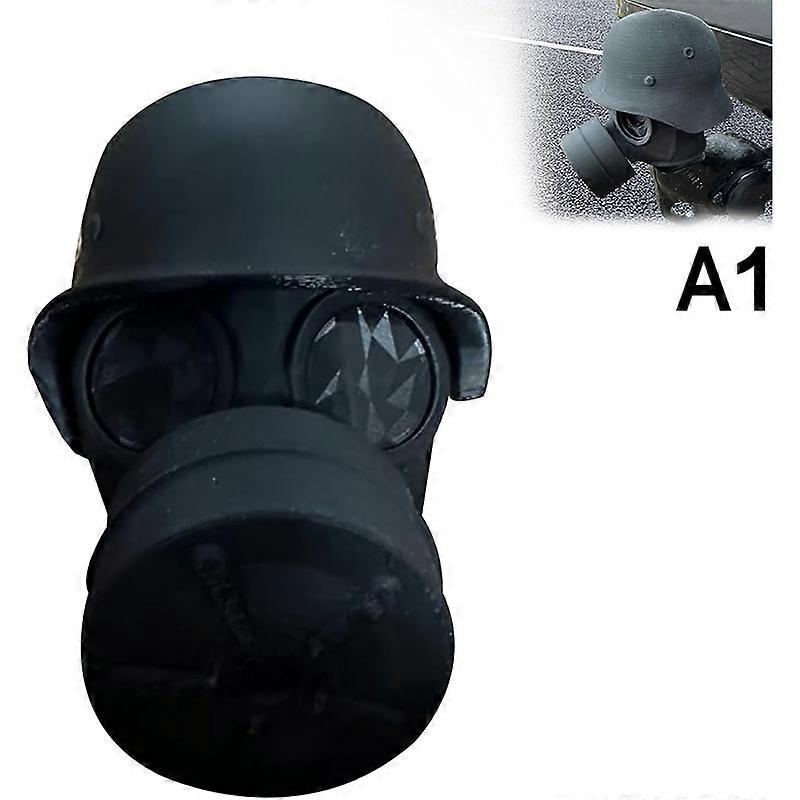 Trailer Hitch Cover With Steel Helmet And Gas Mask 3D Printed Trailer Hitch Ball Cover Prevent Receiver Tube From Rusting