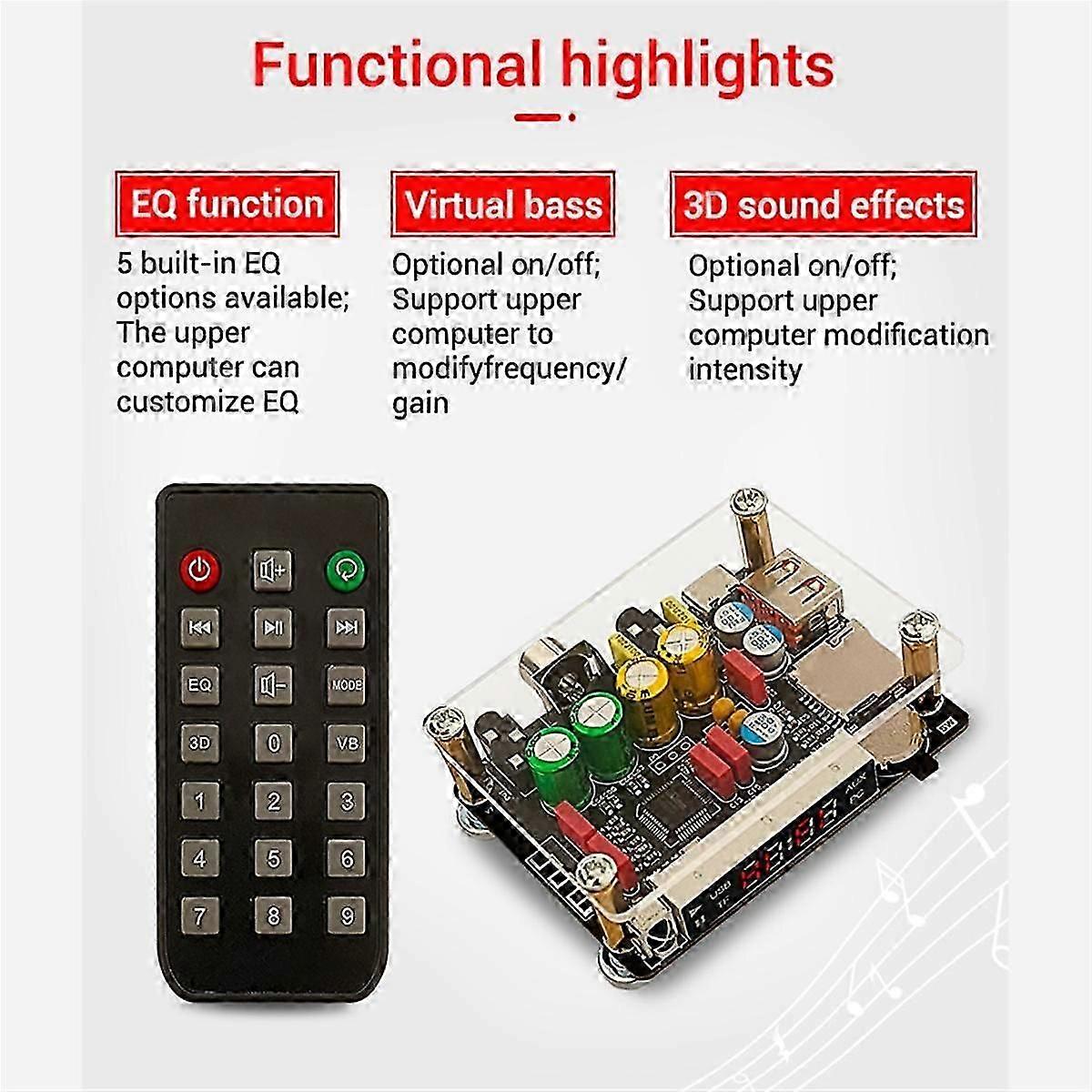 -DAM K1 Tuning Preamp Bluetooth Decoder Board Non-Destructive Fever U Disk Coaxial Sound Card TF De