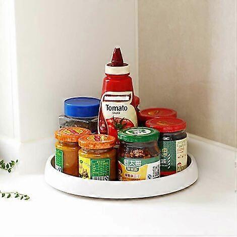 Corner Frame Rotating Condiment Storage Rack Kitchen Storage Tray
