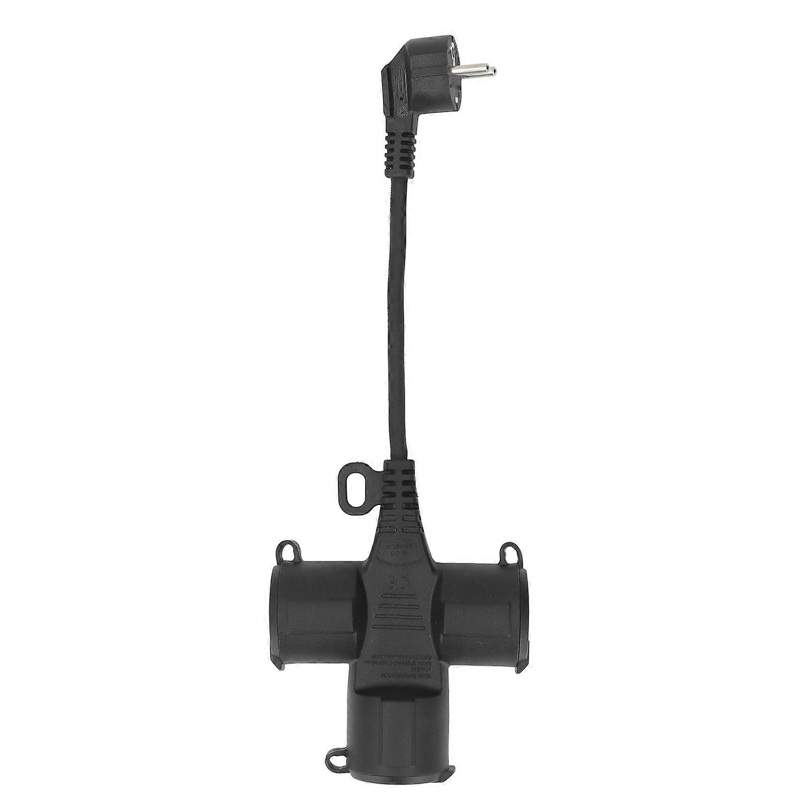 3 Way Socket Splitter IP44 Waterproof 3 AC Outlets Power Strip Extension Cable 14cm 1.5mm² Cord 16A