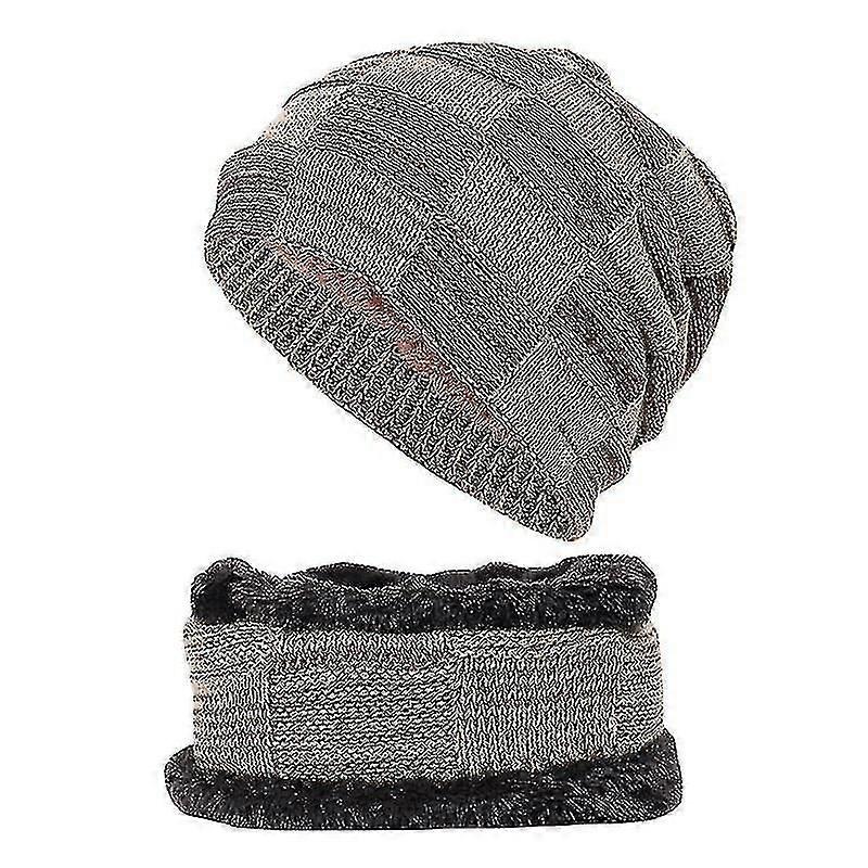 Women / Men Thick Lining Casual Winter Hat Set