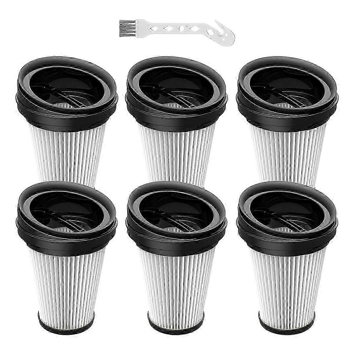 6 Pack Replacement Filters for VCH9829 VCH9832 VCH9630 VCH9631 VCH9632 2in1 Cordless Handheld Vacuum Cleaner