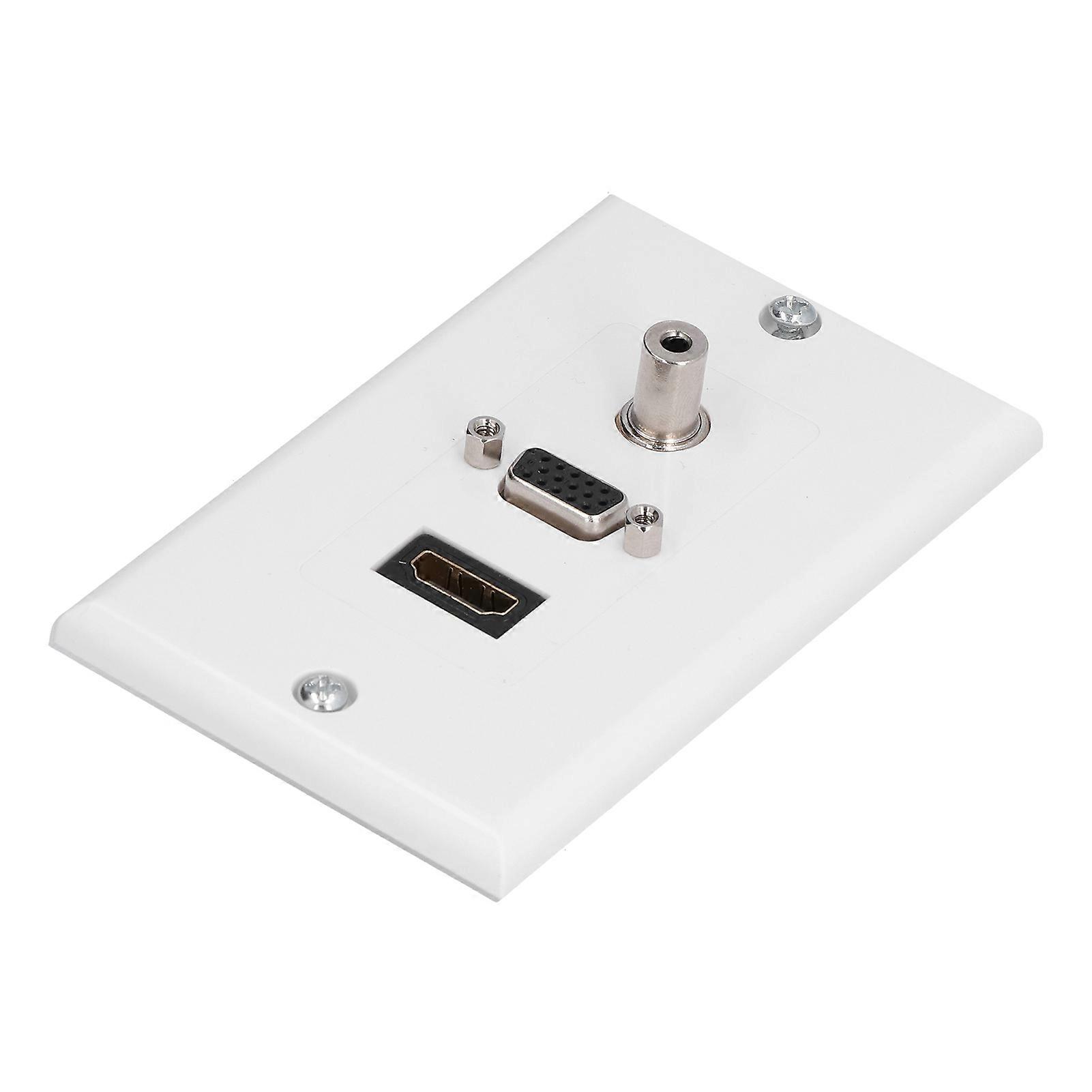 Audio Video Wall Socket 3.5mm F Connector 70x115mm Panel