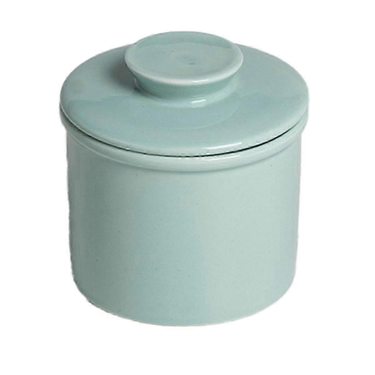 蓋付きセラミックバター壷 - スプレッドバター用フレンチスタイルのバターキーパー、食器洗い機用金庫、ブ