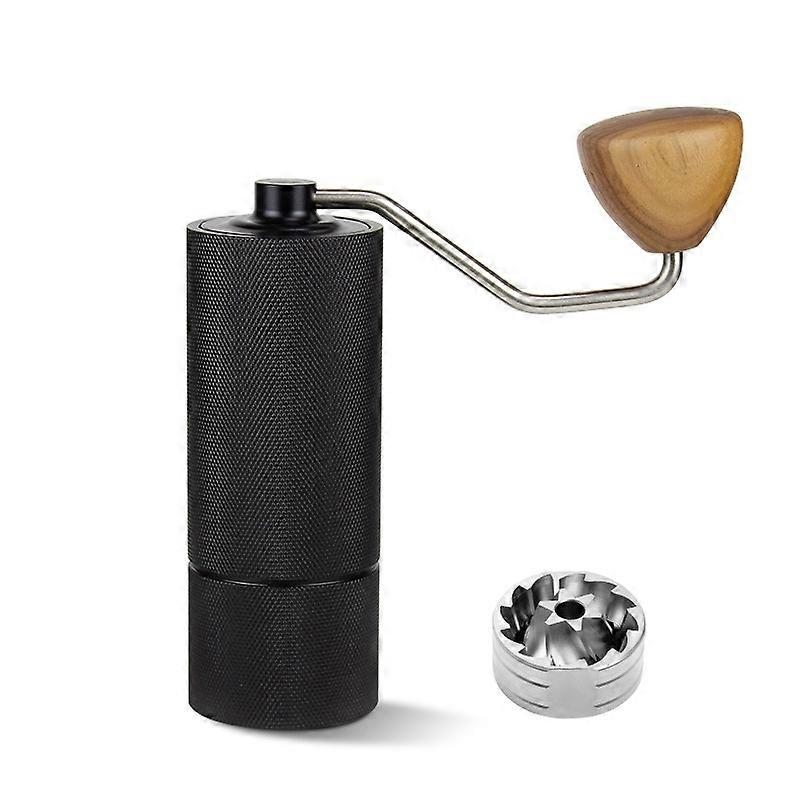 Moulin à grains de café à manivelle en acier inoxydable CNC, spécification : hexagone noir
