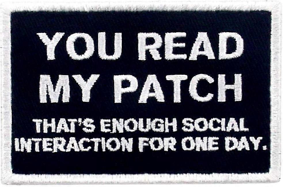 Social Interaction Tactical Patch - Embroidered Design for Personal Style and Expression
