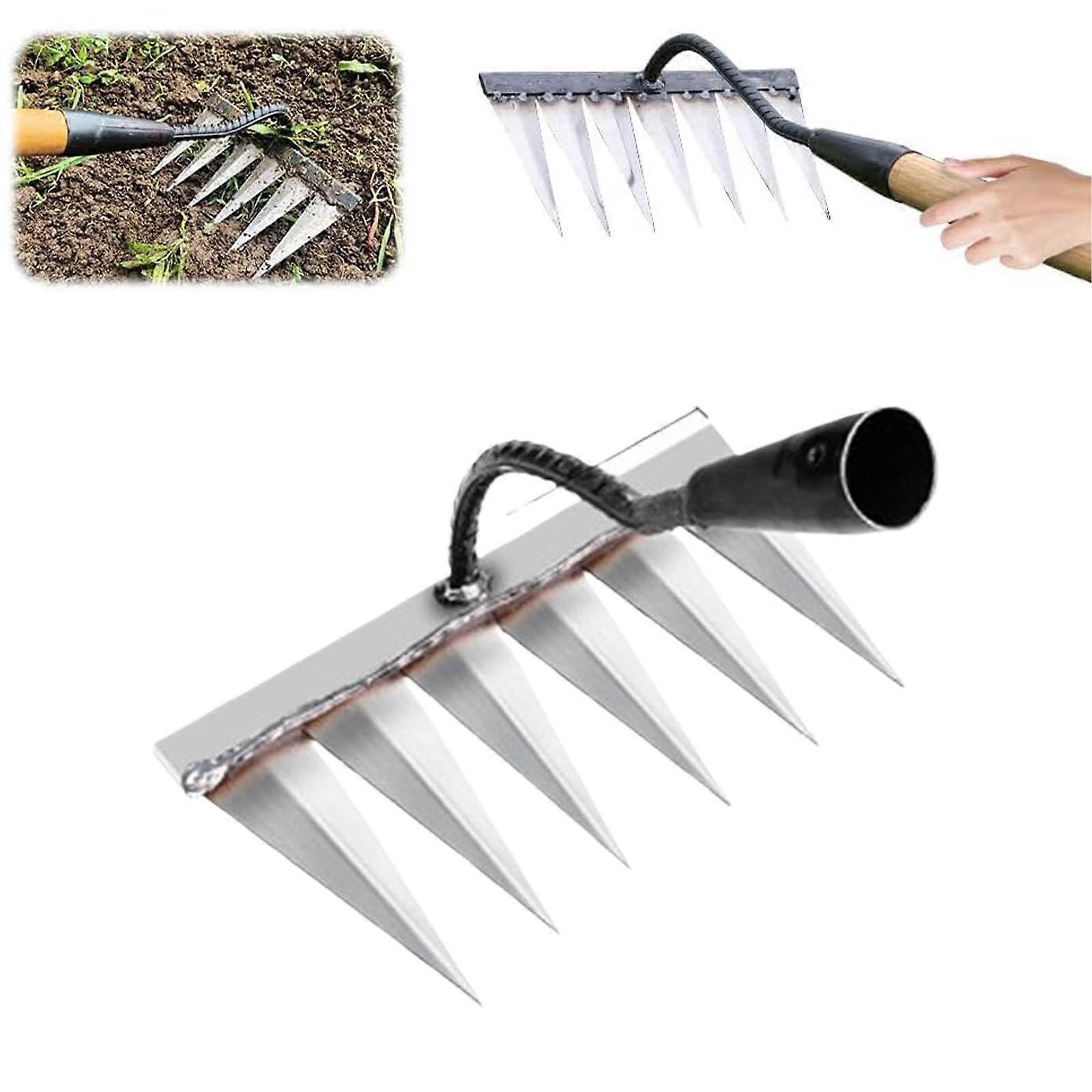 Gardening Hand Weeder Tool, 2025 Detachable 6-Tooth Manganese Steel Weed Puller, Manual Uprooting Tool for Yard and Garden