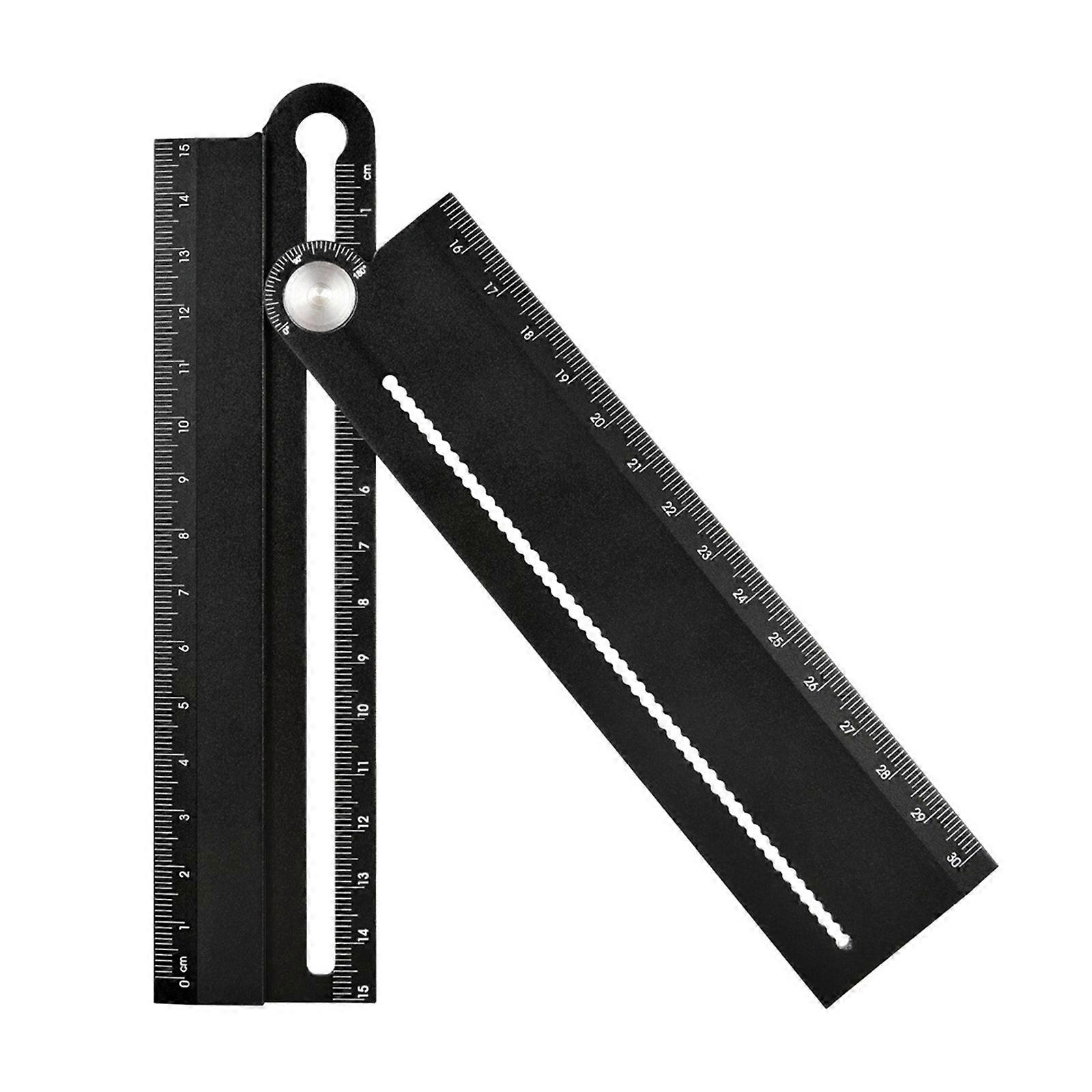 30cm Angles Measure Drafting Tool Aluminum Angles Ruler Folding Geometric Drawing Protractor Multifunction Drawing Tool