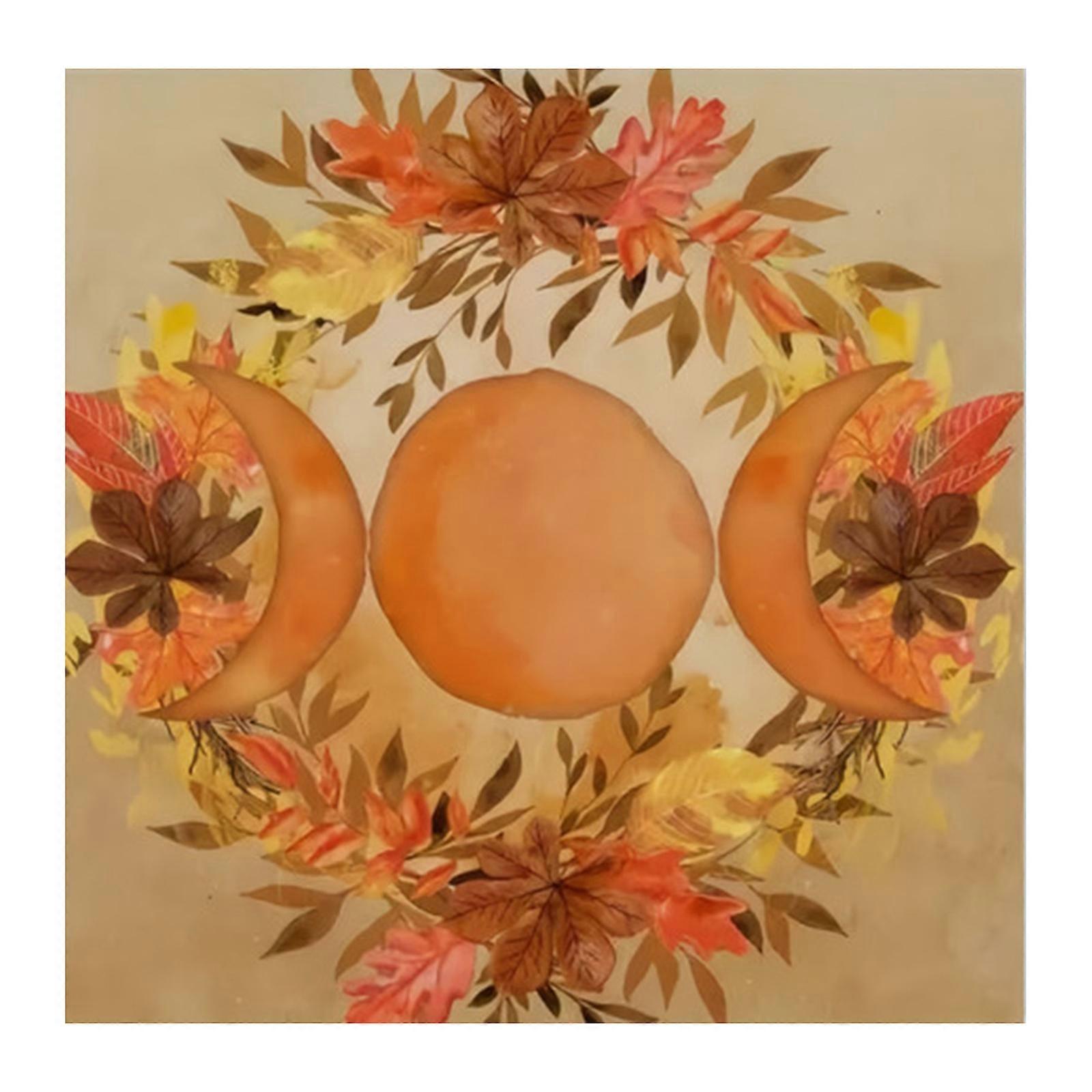 Decorative Tarots Tablecloth Soft Velvets Tarots Tablecloth Moon Plant Mats for Accurate Card Readings Multicolor