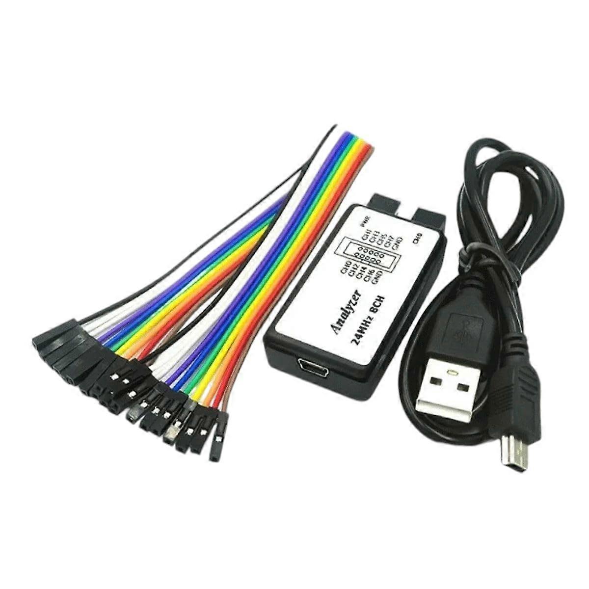 USB Logic Analyzer 24MHz 8 Channel 24M/Seconds Debugger for ARM FPGA Compatible Logic Analyzer 8CH 24M Specifications