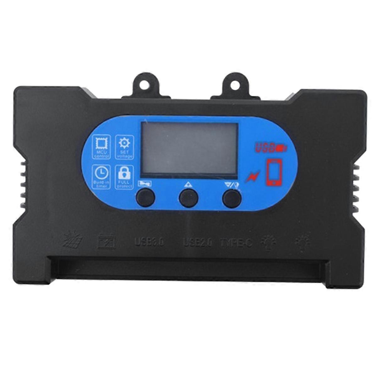 100A Solar Charge Controller PWM Panel Controller Solar Panel Battery Regulator with Dual USB Fast