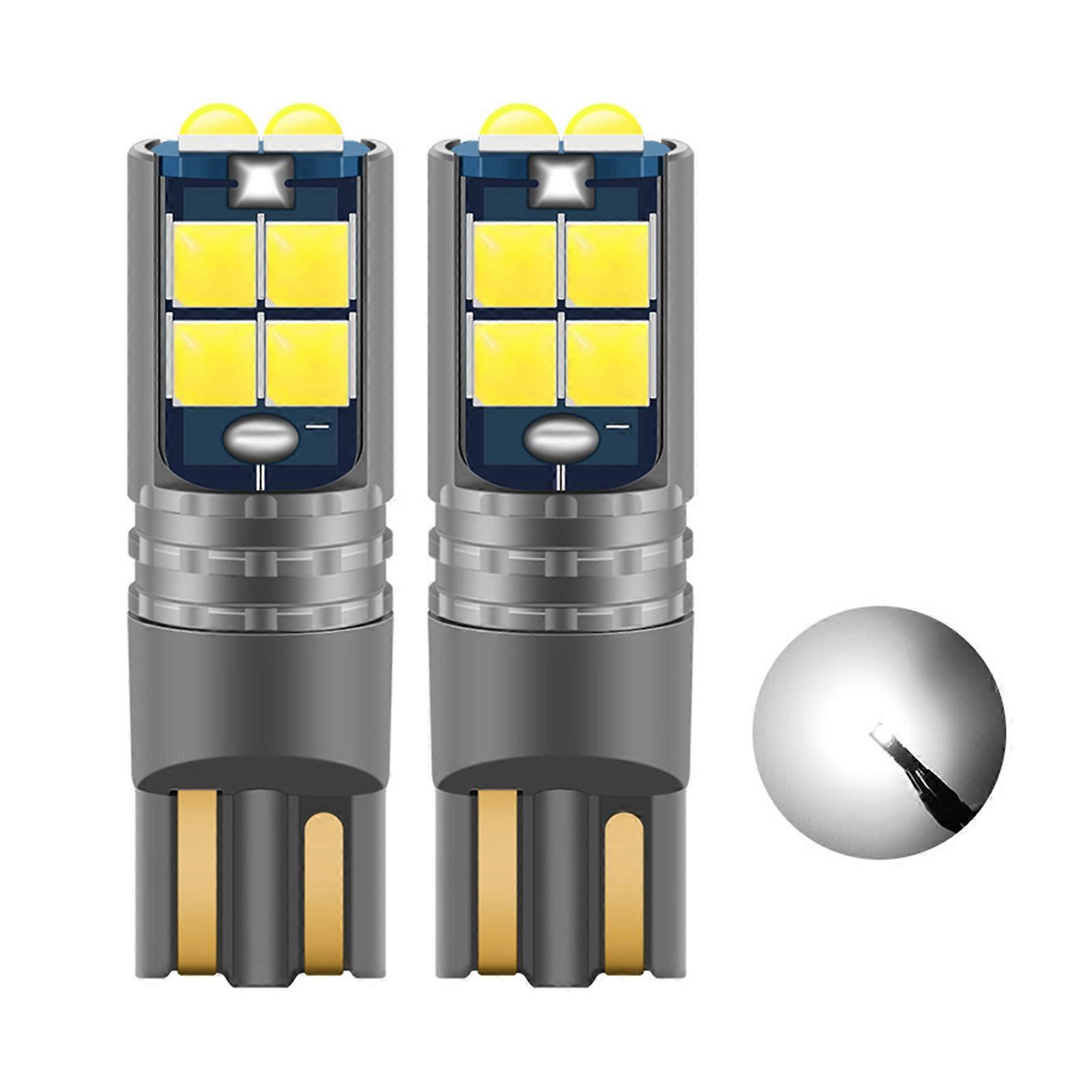 10SMD T10 LED Bulbs Canbus 3030 Car Interior Reading Map Dome Courtesy Lights Parking Light Auto Signal Wedge Side Lamp White
