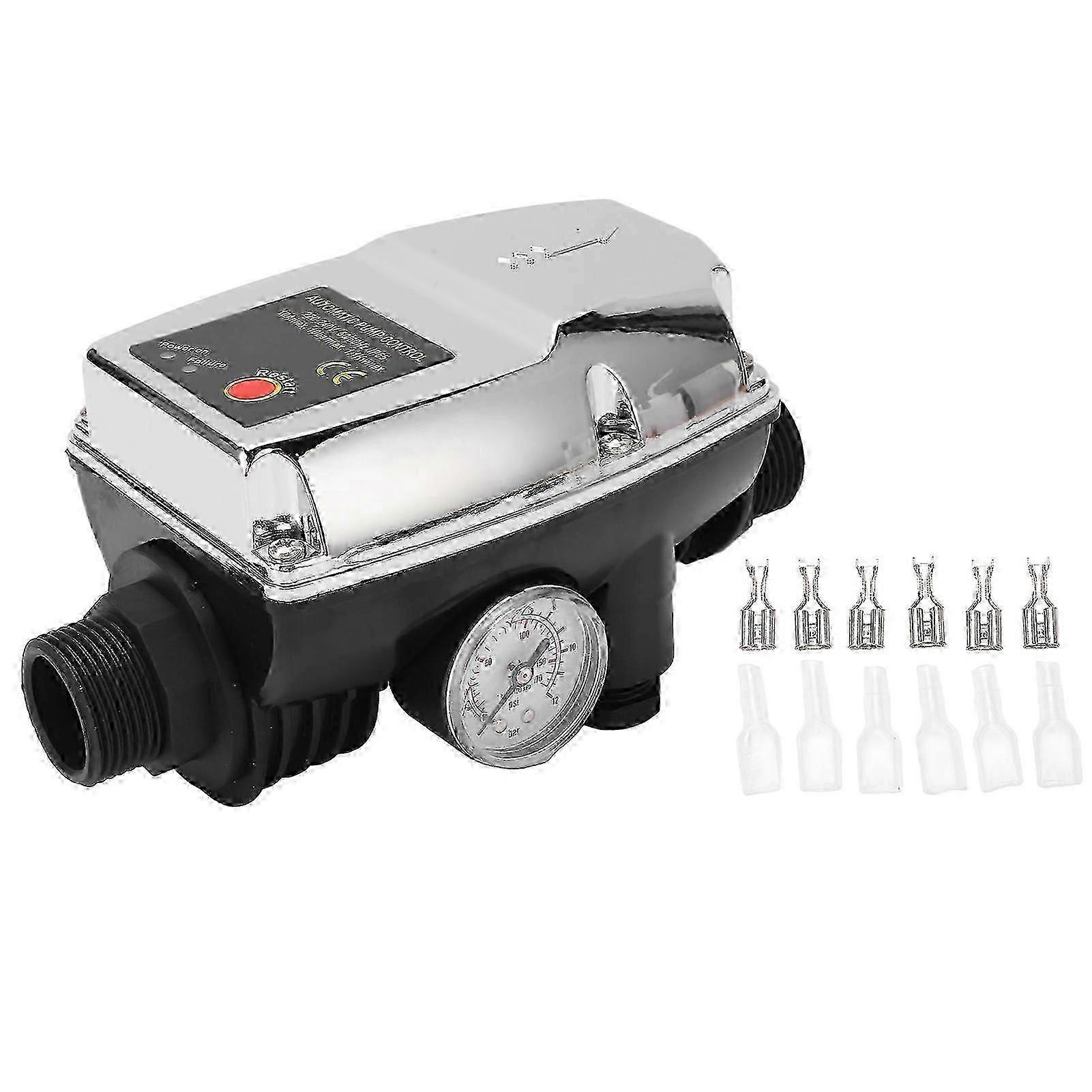 Water Pump Controller Silver Waterproof ABS Housing Intelligent Automatic 10A Pressure Switch Controller
