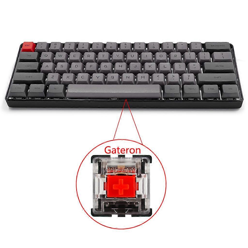 SK61 Mini 60% Portable RGB Backlight Mechanical Keyboard Wired Type-C  Optical Switch For PC/for Mac  Red