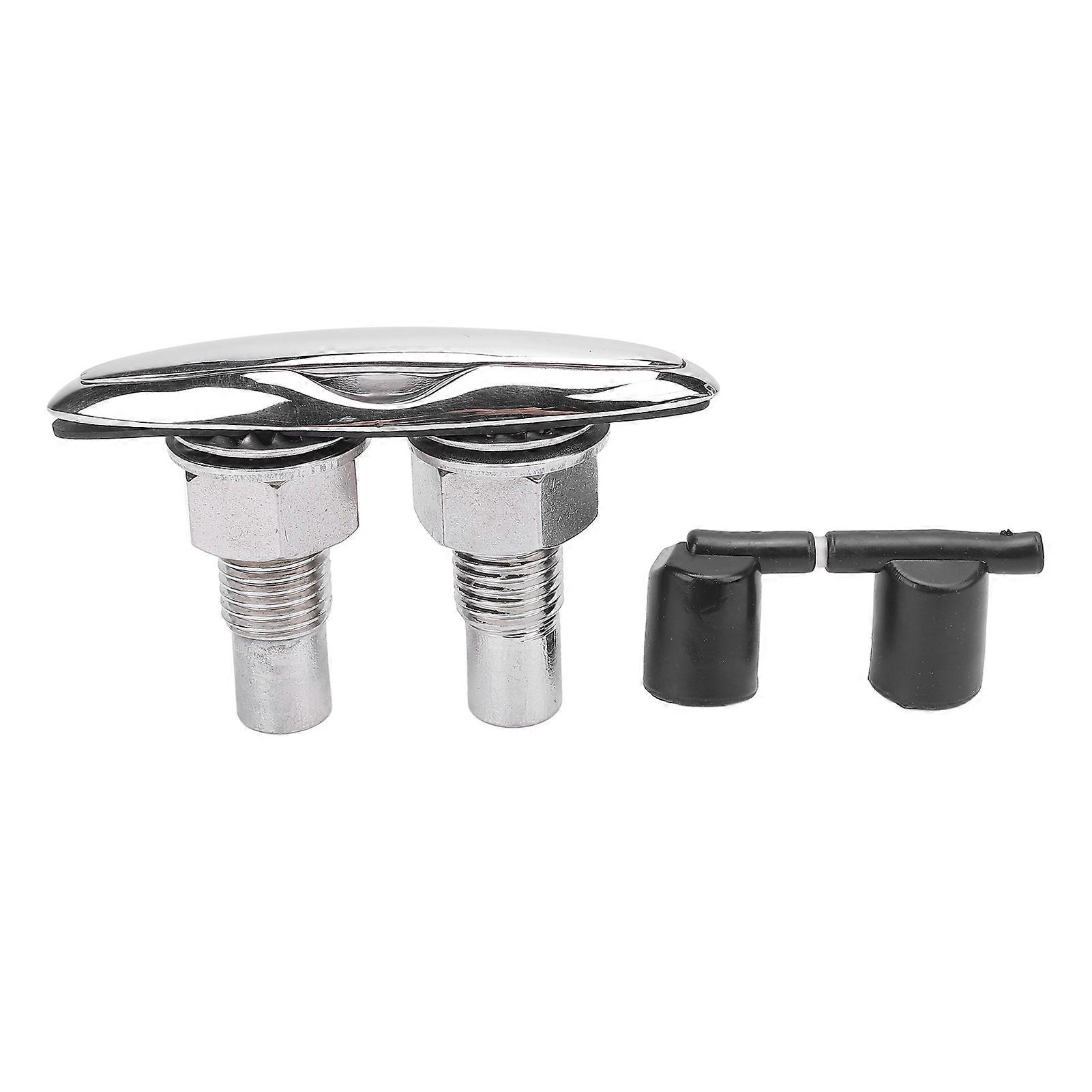 BOROCO 5in Pull Up Boat Cleat 316 Stainless Steel Highly Polished Secure Fixation Retractable Dock Cleat Rope Cleat for RV Yacht Speedboat