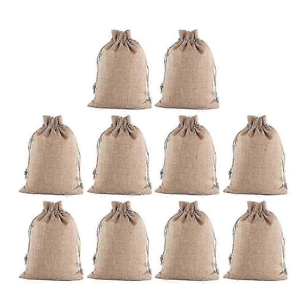 Burlap Drawstring Bag Drawstring Linen Drawstring Pocket Packaging Gift Storage Bag