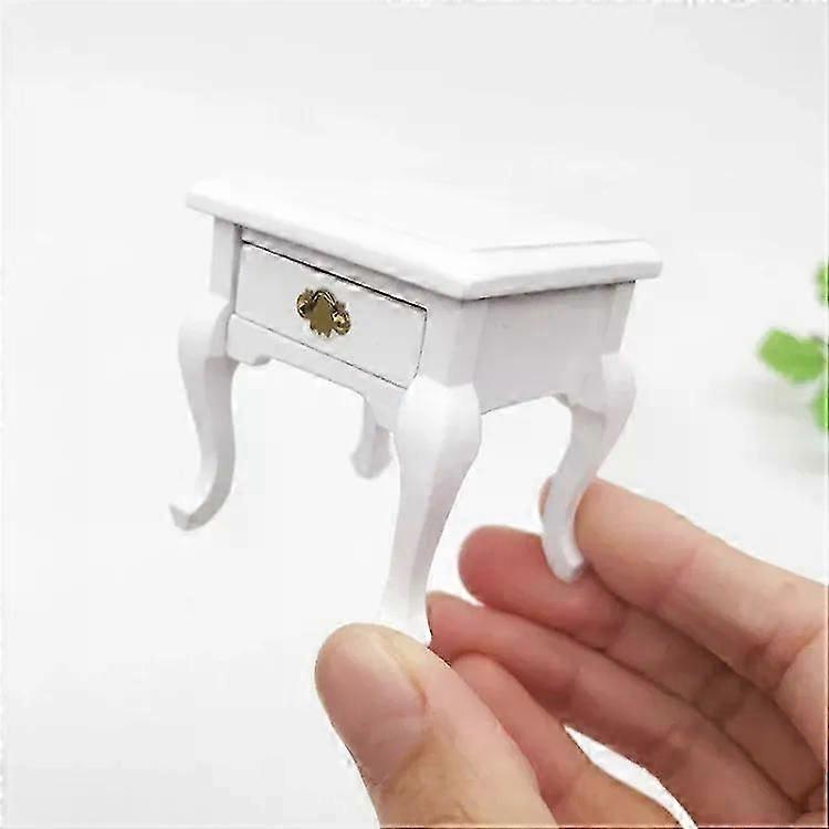 Mini Doll House Coffee Table - White Bedside Decor