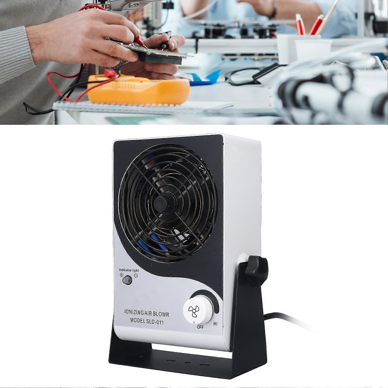 Desktop Ionizing Air Blower Static Elimination Dust Removal ESD Ionizer Fan for Production Lines US Plug 110V 
